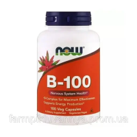 B-Комплекс повільного вивільнення, B-100, Now Foods 100 таб