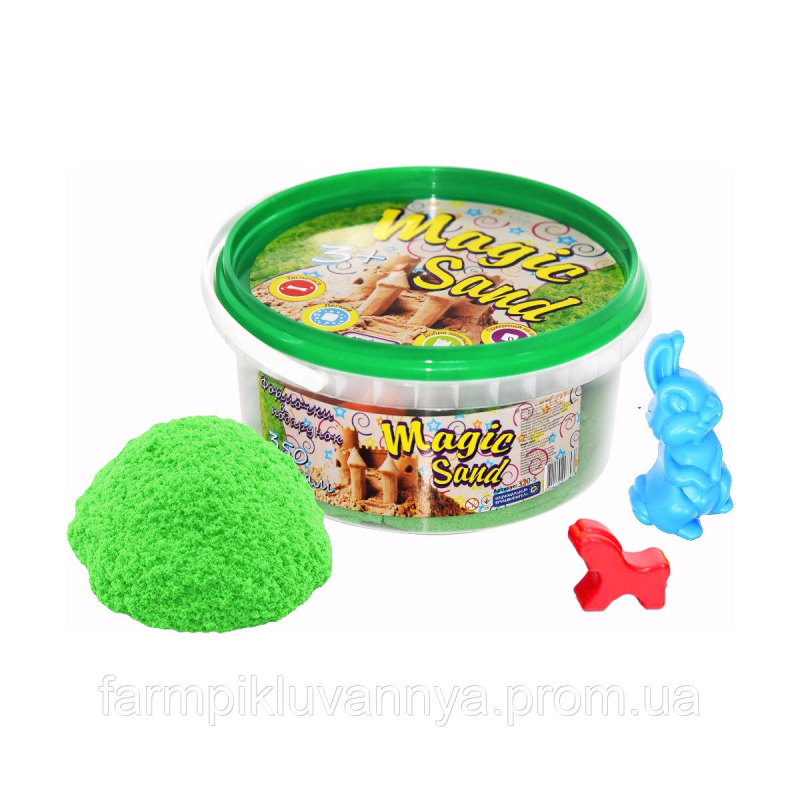 Кінетичний пісок Strateg Magic Sand зелений у відрі 350 г (370-5) Кінетичний пісок Strateg Magic Sand зелений у відрі 350 г (370-5)