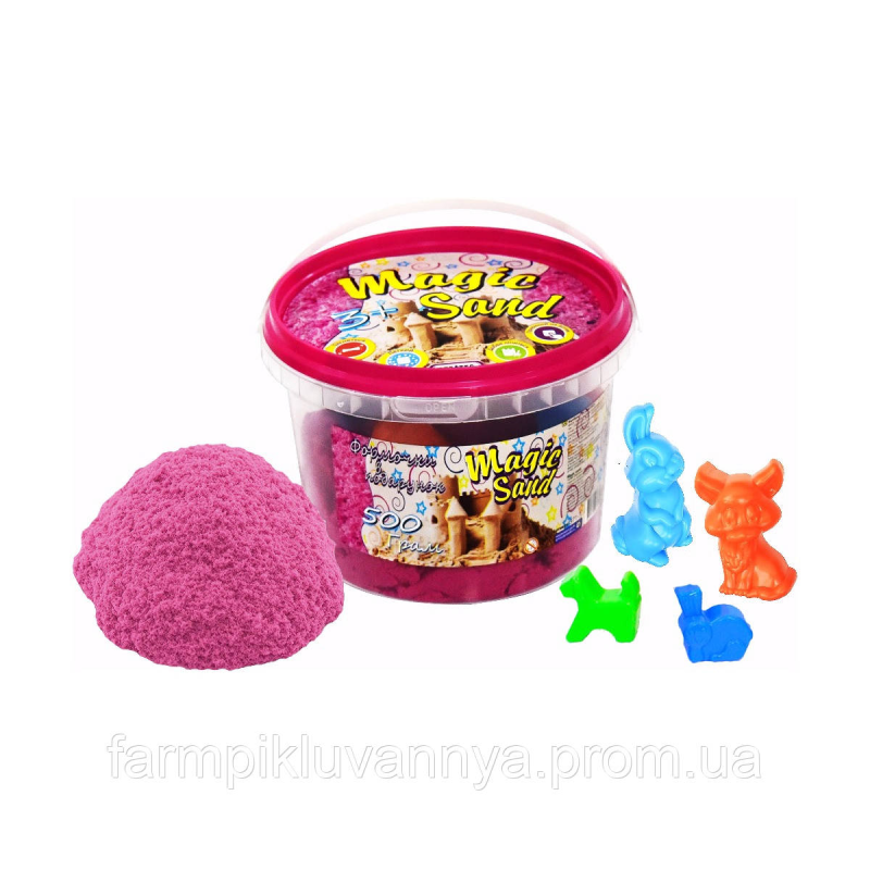 Кінетичний пісок Strateg Magic Sand рожевий у відрі 500 г (371-3) Кінетичний пісок Strateg Magic Sand рожевий у відрі 500 г (371-3)