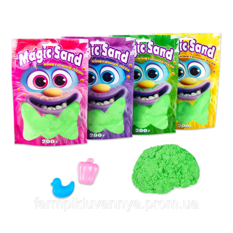 Кінетичний пісок Strateg Magic sand в пакеті 39401-2 зелений, 0,200 кг Кінетичний пісок Strateg Magic sand в пакеті 39401-2 зелений, 0,200 кг