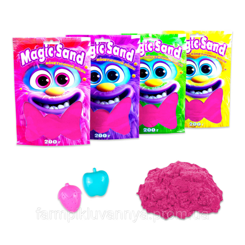 Кінетичний пісок Strateg Magic sand в пакеті 39401-8 рожевий, 0,200 кг Кінетичний пісок Strateg Magic sand в пакеті 39401-8 рожевий, 0,200 кг
