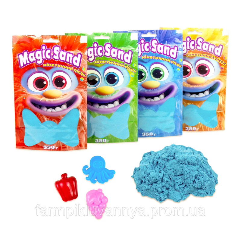 Кінетичний пісок Strateg Magic sand в пакеті 39402-3 блакитний, 0,350 кг Кінетичний пісок Strateg Magic sand в пакеті 39402-3 блакитний, 0,350 кг