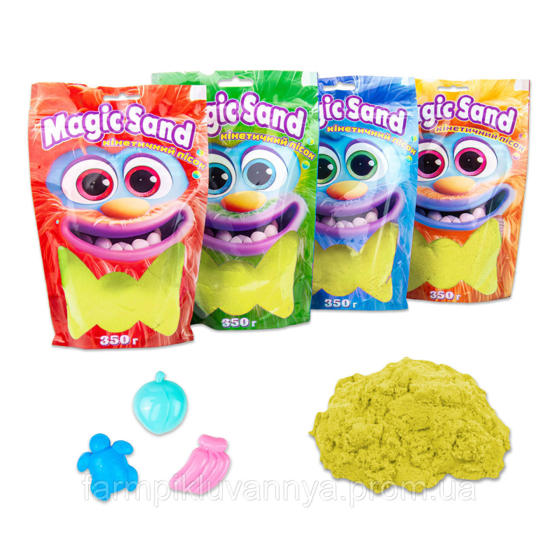 Кінетичний пісок Strateg Magic sand в пакеті 39402-5 жовтий, 0,350 кг Кінетичний пісок Strateg Magic sand в пакеті 39402-5 жовтий, 0,350 кг