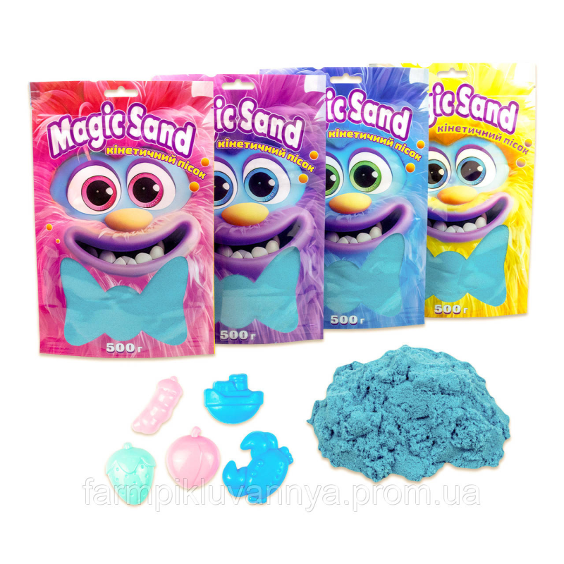 Кінетичний пісок Strateg Magic sand в пакеті 39403-3 блакитний, 0,500 кг Кінетичний пісок Strateg Magic sand в пакеті 39403-3 блакитний, 0,500 кг