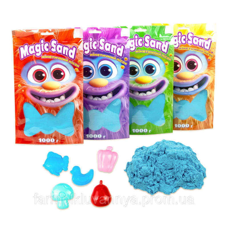 Кінетичний пісок Strateg Magic sand в пакеті 39404-3 блакитний, 1 кг Кінетичний пісок Strateg Magic sand в пакеті 39404-3 блакитний, 1 кг