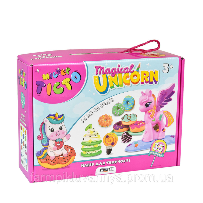 Набір для творчості Містер тісто Magical Unicorn Strateg українською мовою (41021) Набір для творчості Містер тісто Magical Unicorn Strateg українською мовою (41021)