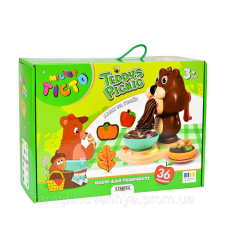Набір для творчості Містер тісто Teddy“s Picnic Strateg українською мовою (41033)