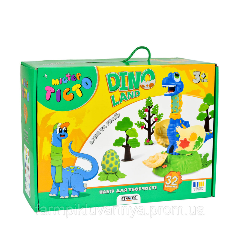 Набір для творчості Містер тісто Dino Land Strateg українською мовою (41035) Набір для творчості Містер тісто Dino Land Strateg українською мовою (41035)