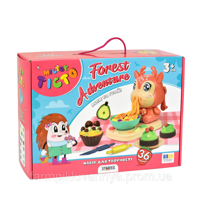 Набір для творчості Містер тісто Forest adventure Strateg українською мовою (41034) Набір для творчості Містер тісто Forest adventure Strateg українською мовою (41034)