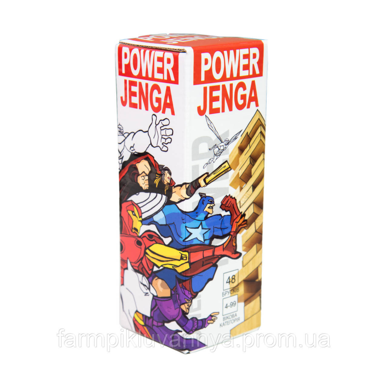 Настільна гра Strateg Power Jenga джанга 48 брусків (30275) Настільна гра Strateg Power Jenga джанга 48 брусків (30275)