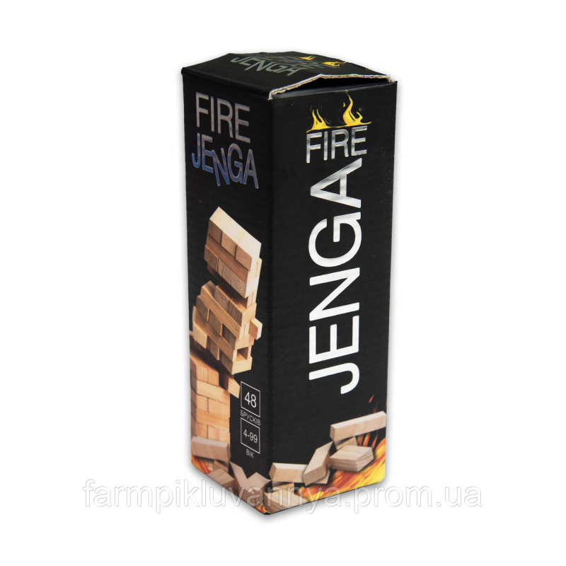 Настільна гра Strateg Дженга “Fire Jenga“ 48 брусків (30848)