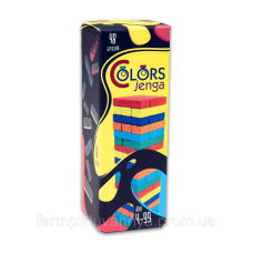 Настільна гра Strateg Дженга “Colors Jenga“ 48 брусків (30717)