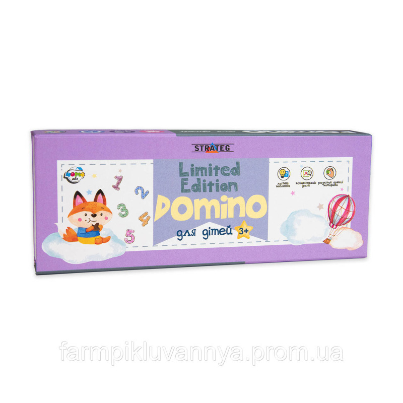 Настільна гра Strateg Domino Limited edition звірята української мовою (30327) Настільна гра Strateg Domino Limited edition звірята української мовою (30327)