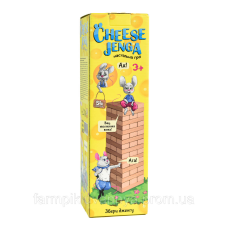 Настільна гра Cheese Jenga 54 бруски Strateg дерев“яна українською мовою (30545)