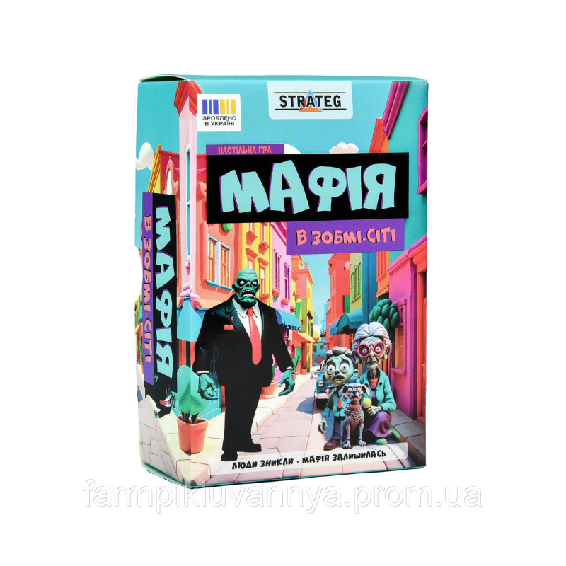 Настільна гра Strateg Мафія в Зобмі-сіті (укр) (30829) Настільна гра Strateg Мафія в Зобмі-сіті (укр) (30829)
