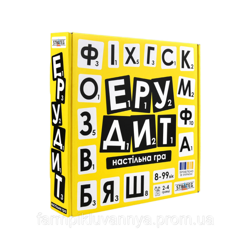 Настільна гра Strateg Ерудит українською мовою (30619) Настільна гра Strateg Ерудит українською мовою (30619)
