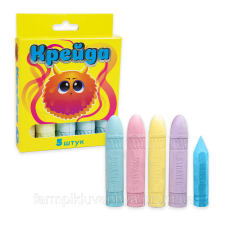 Крейда Strateg Фігурна різнокольорова - 5 шт (50117)