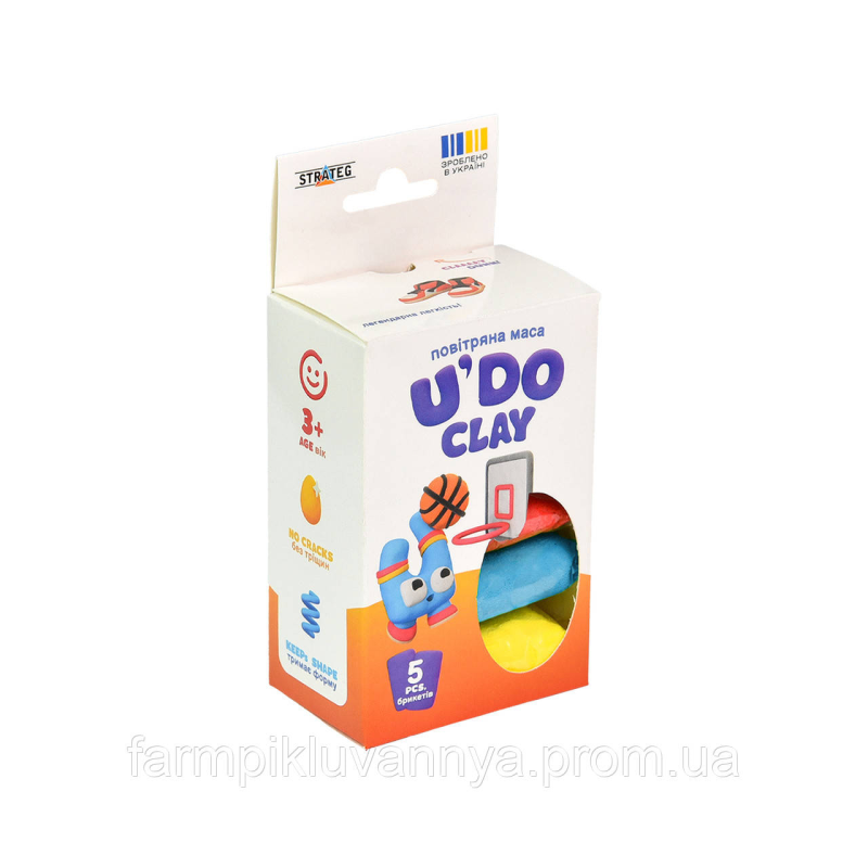 Набір для творчості “U“DO Clay 5 шт.“ брикет 10 г Strateg (30843) Набір для творчості “U“DO Clay 5 шт.“ брикет 10 г Strateg (30843)