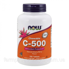 Вітаміни Now foods C-500 CHEW Cherry 100 таблеток