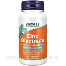 NOW Zinc Glycinate 30 мг 120 капс