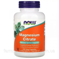 Магнію цитрат, Magnesium Citrate, Now Foods, 400 мг  120 капс
