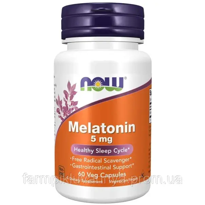 Натуральна домішка NOW Melatonin 5 мг 60 капс