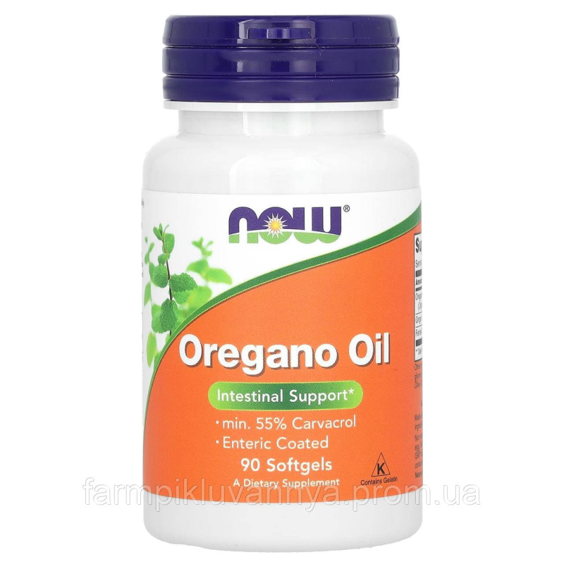 Олія орегано, Oregano Oil, Now Foods 90 гелевих капсул