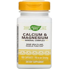 Кальцій та магній, Calcium & Magnesium Mineral Complex, Nature“s Way, 750 мг, 100 капс