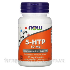 Амінокислота Now Foods 5-HTP (Гідрокситриптофан) 50 мг 30 гелевих капс.