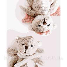 Картина за номерами Strateg ПРЕМІУМ М“які ведмежата розміром 40х50 см (DY127)
